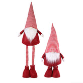 Salcar Weihnachtsdeko Wichtel XL – Großer Deko-Gnom aus Filz, höhenverstellbar von 60–92 cm, Teleskopbeine, perfektes Geschenk zu Weihnachten & Thanksgiving – Rot Salcar