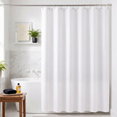 Sekey Weiß Duschvorhang 180 × 200 cm, Textil Badewannenvorhang mit Waffelstruktur, Wasserabweisend & Waschbar, 100 % Polyester, mit Beschwerungsband & 12 Edelstahlringen(副本)