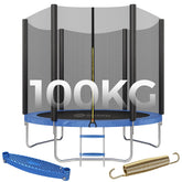 Sekey Trampolin Ø 244 cm für Garten – TÜV/GS-zertifiziertes Outdoor Trampolin mit Sicherheitsnetz, W-Beinen & Leiter – Wetterfest & stabil für Kinder ab 3 Jahren Sekey