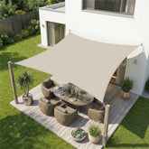 Sekey Sonnensegel Wasserdicht Rechteckig – ohne Mittelnaht, 160 g/m² PES, mit Edelstahl-Ringen & Lotus-Effekt, reißfest, 95% UV-Schutz für Balkon, Terrasse & Garten, Taupe