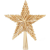 Salcar Christbaumspitze Strohstern Weihnachtsbaum Dekoration für Weihnachten, Tannenbaumspitze für den Christbaum, 25cm Salcar