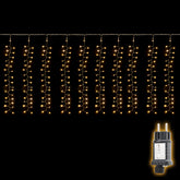 SALCAR LED Light Curtain 300 Icicle Lights 3x1 m, 8 Modes & Timer, Warm White, IP44, Indoor & Outdoor Lighting for Christmas & Party