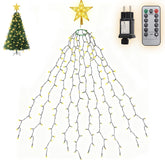 SALCAR Christmas Tree String Lights with Star Top & Remote Control – 1.5 m (260 LEDs), 2 m (430 LEDs) or 3 m (500 LEDs) Throw-on String Lights, Warm White, 8 Modes, Timer, Indoor & Outdoor