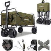 Sekey 94L / 200KG Faltbarer Bollerwagen, mit Bremsen und Extra Breiten Rädern Sekey