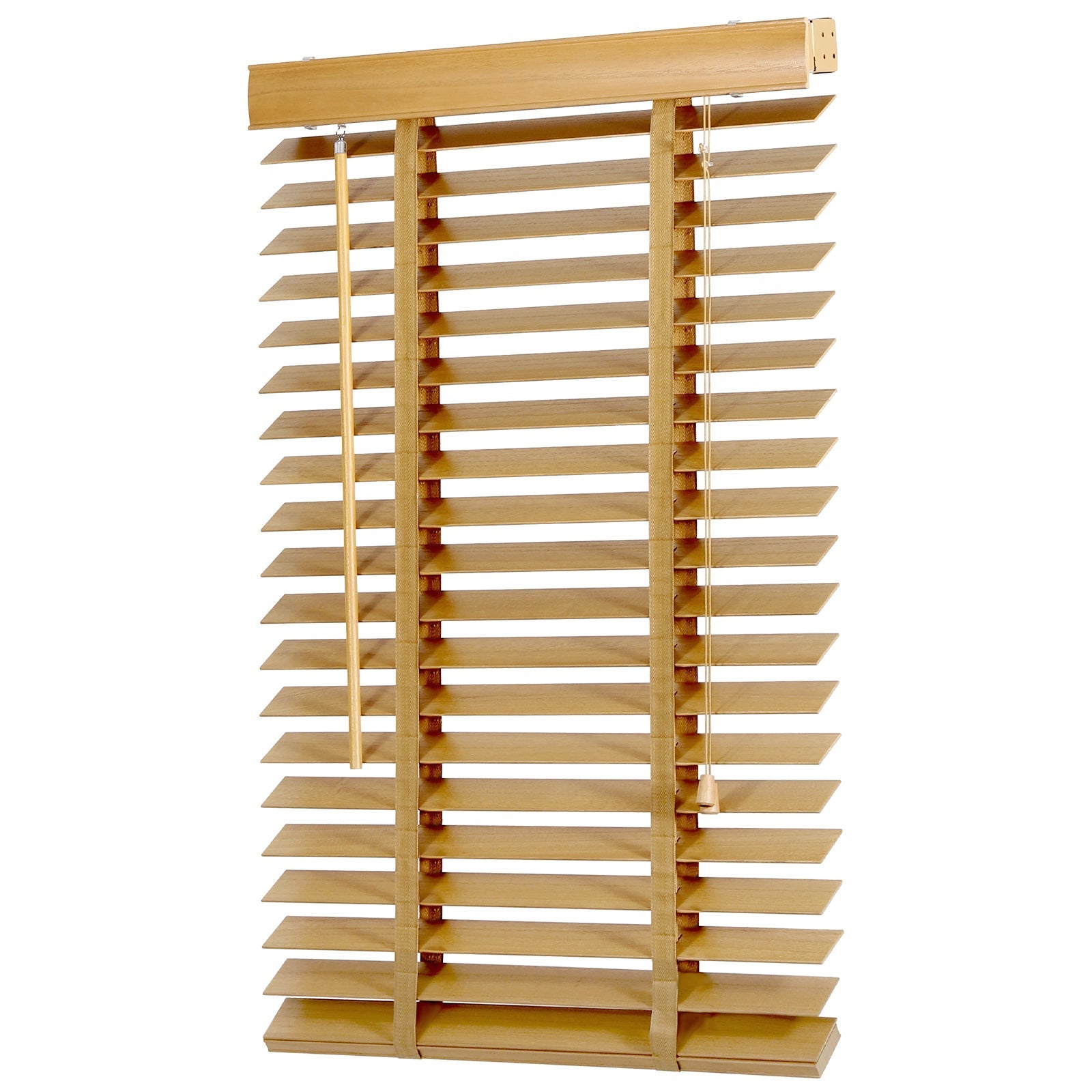 Sekey Jalousie aus Echtholz- Naturholzfarbe - 50 mm Lamellen mit natürlicher Holzoptik SEKEYMALL