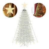 Salcar 2 m LED Lichterkette für Weihnachtsbaum, mit 10 Strängen, 200 LEDs, mit Fernbedienung, USB-betrieben Salcar