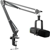 Fifine USB / XLR Dynamisches Mikrofon mit Arm, Stummschalttaste und Kopfhörerbuchse Sekey