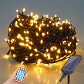 Sekey Solar Lichterkette Außen LED warmweiß mit Fernbedienung für Garten und Terrasse