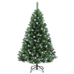 SALCAR Artificial Christmas Tree with Snow – 120/150/180/210 cm Christmas Tree, Deceptively Realistic, with Metal Stand, PVC Christmas Tree for Indoor &amp; Outdoor Use