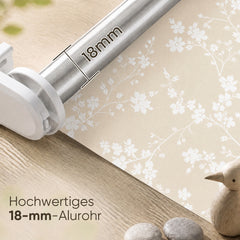 Sekey Seitenzugrollo Klemmfix ohne Bohren – Dekoratives Rollo mit Muster, Lichtschutz & Sichtschutz, 4 Designs, stufenlos verstellbar