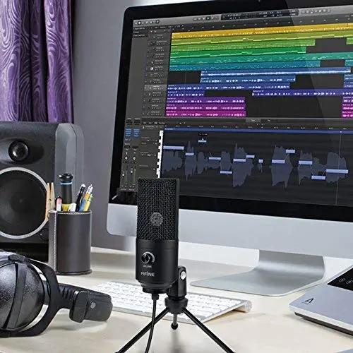 Fifine USB Kondensator Mikrofon mit Ständer, K669B Sekey