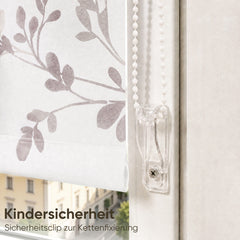 Sekey Verdunklungsrollo mit Muster – Seitenzugrollo Klemmfix ohne Bohren, stufenlos verstellbar, 4 Designs, Sicht- & Sonnenschutz
