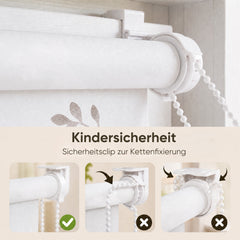 Sekey Verdunklungsrollo mit Muster – Seitenzugrollo Klemmfix ohne Bohren, stufenlos verstellbar, 4 Designs, Sicht- & Sonnenschutz