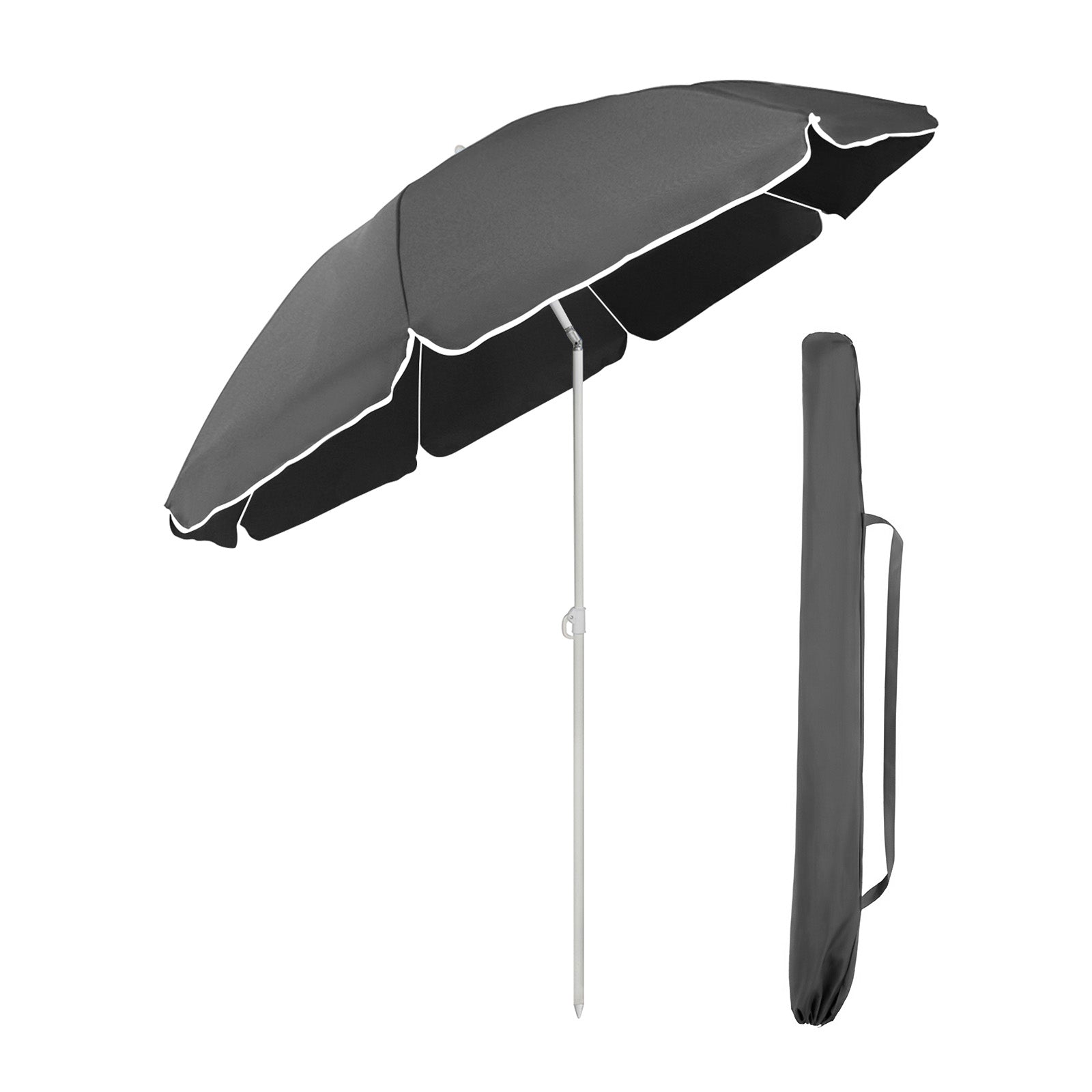 Sekey Sonnenschirm 180 cm, Balkonschirm, Strandschirm, mit Schutzhülle Sekey