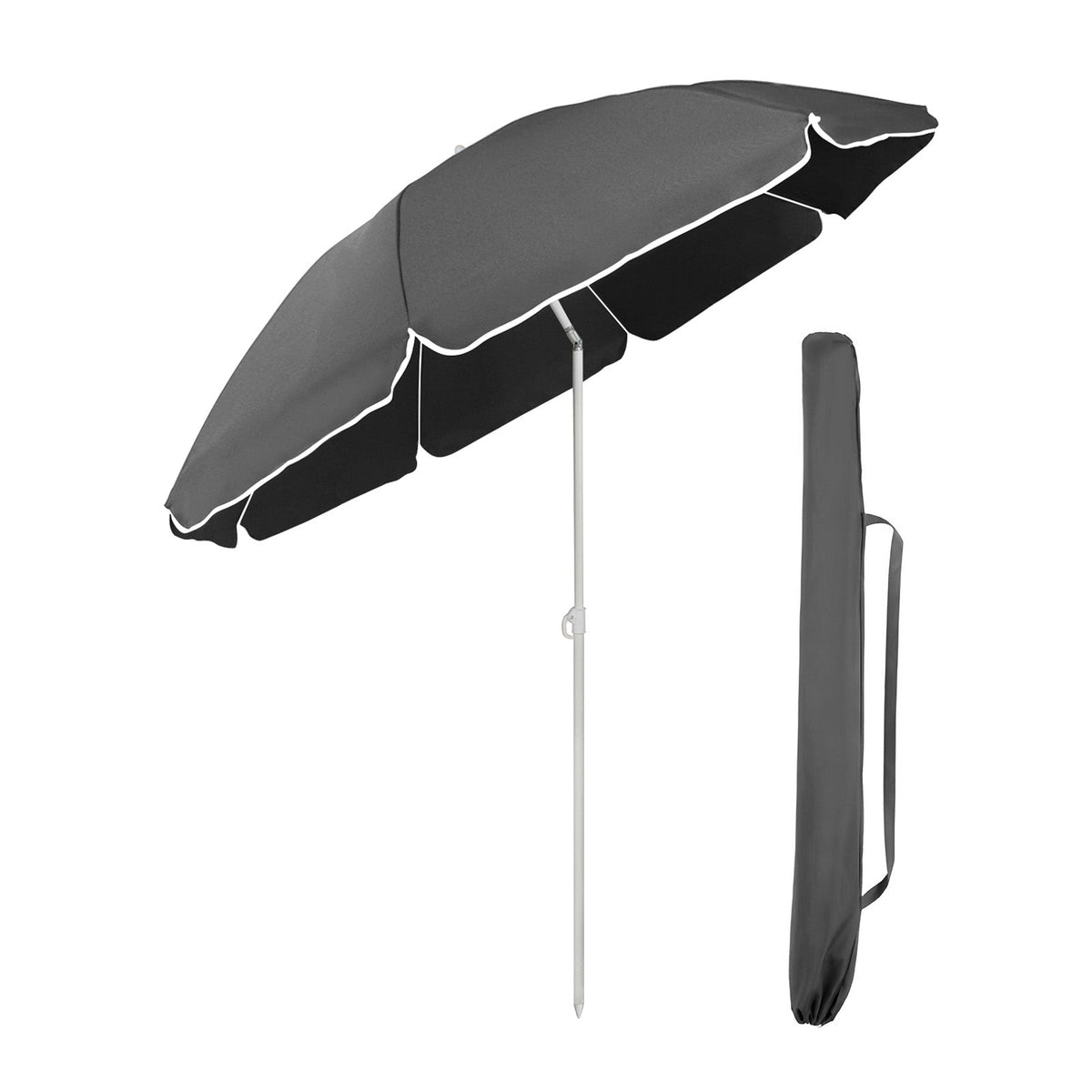 Sekey Sonnenschirm 180 cm, Balkonschirm, Strandschirm, mit Schutzhülle Sekey