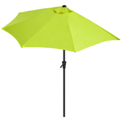 Sekey 270 cm Halbrund Sonnenschirm mit Kurbel, Sonnenschutz UV50+ Sekey