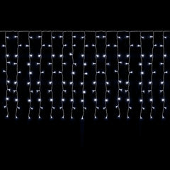 Salcar LED Eisregen Fenster Lichtervorhang – Kaltweiß, 8 Modi, Timer & Memory, IP44 Wasserdicht – Für Innen & Außen, Weihnachtsbeleuchtung für Fenster, Balkon & Wand (2m/3m/6m)