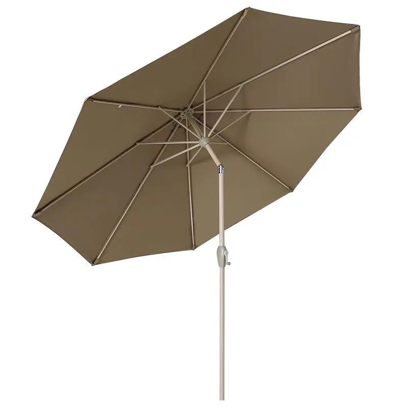 Sekey 300 cm Sonnenschirm mit Kurbel, Sonnenschutz UV50+, aus Holz-Metall Sekey