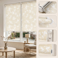 Sekey Seitenzugrollo Klemmfix ohne Bohren – Dekoratives Rollo mit Muster, Lichtschutz & Sichtschutz, 4 Designs, stufenlos verstellbar