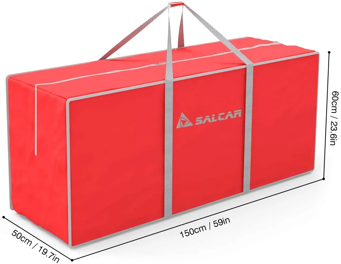 Salcar Große Weihnachtsbaum Aufbewahrungstasche, 130 * 40 * 50 cm Reisetasche Reißfeste Aufbewahrungstasche für Weihnachtsschmuck, Kleidung Salcar