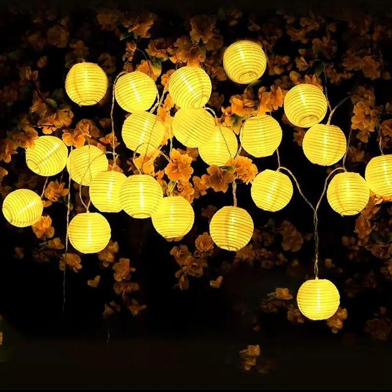 Salcar 3m/5m/10m/15m/20m LED Laternen-Lichterkette, 10/20/40/50/80 LEDs, 31V GS-zertifizierte Stromversorgung Salcar