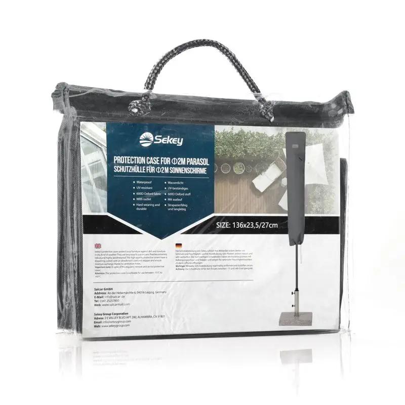 Sekey 136 x 27/35,5 cm Schutzhülle für 200 cm Sonnenschirm, aus Polyester-Gewebe Sekey