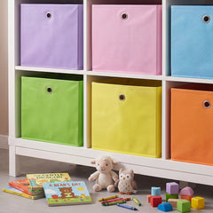 Sekey Aufbewahrungsboxen Stoff 6er Set 33x33x33 cm – Faltbare Ordnungsboxen für KALLAX Regal, Aufbewahrungswürfel mit Grifföse für Spielzeug, Kleidung und Bücher