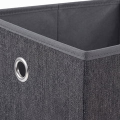 Sekey Aufbewahrungsboxen 6er Set 33 × 33 × 33 cm – Faltbare Stoffboxen mit Grifföse, stabile Ordnungsboxen für Kallax-Regale, Grau