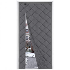 Sekey Thermo Türvorhang mit Magnetverschluss, Wärmeschutz & Energiesparvorhang aus Baumwoll-Polyester, Zugluftstopper für Balkon-, Terrassen- & Wohnungstüren