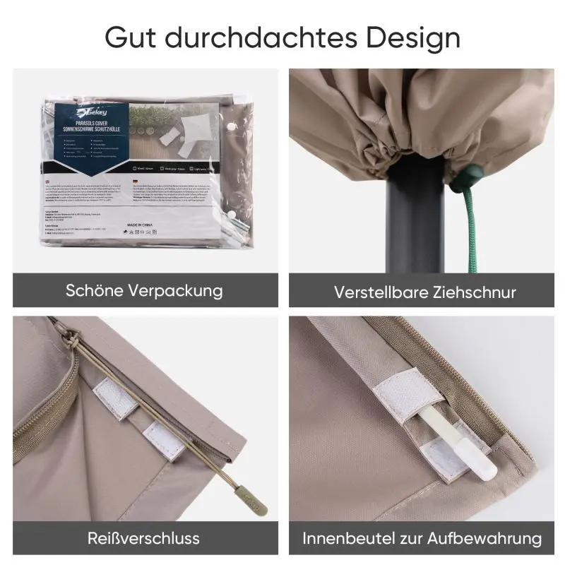 Sekey 136 x 27/35,5 cm Schutzhülle für 200 cm Sonnenschirm, aus Polyester-Gewebe Sekey