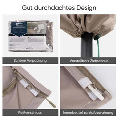Sekey 136 x 27/35,5 cm Schutzhülle für 200 cm Sonnenschirm, aus Polyester-Gewebe Sekey