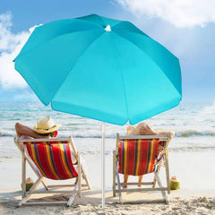 Sekey ∅ 180 cm Alu Strandschirm mit Schutzhülle und Bodenhülse, Sonnenschutz UV50+ Sekey