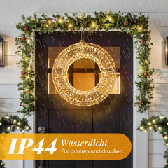 Salcar LED Lichtkranz Ø35cm & Ø55cm, 720-1440 LEDs, Metallkranz, Weihnachtsdeko Fenster & Tür, 8 Modi, Timer & Memory, IP44 Wasserdicht, Innen & Außen, Warmweiß Salcar