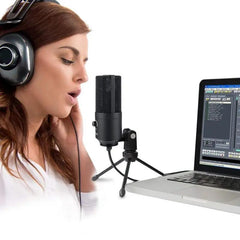 Fifine USB Kondensator Mikrofon mit Ständer, K669B Sekey