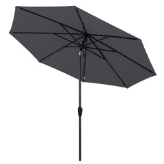 Sekey Sonnenschirm, 330cm Alu Gartenschirm 8-eckiger, mit Kurbel Sekey
