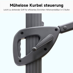 Sekey 300 cm x 300 cm Ampelschirm, Sonnenschutz UV50+