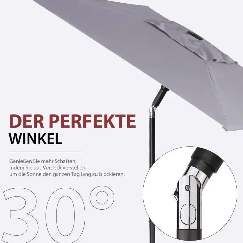 Sekey 200 x 125 cm Balkonschirm Rechteckig mit Balkongeländer, Sonnenschutz UV50+ Sekey