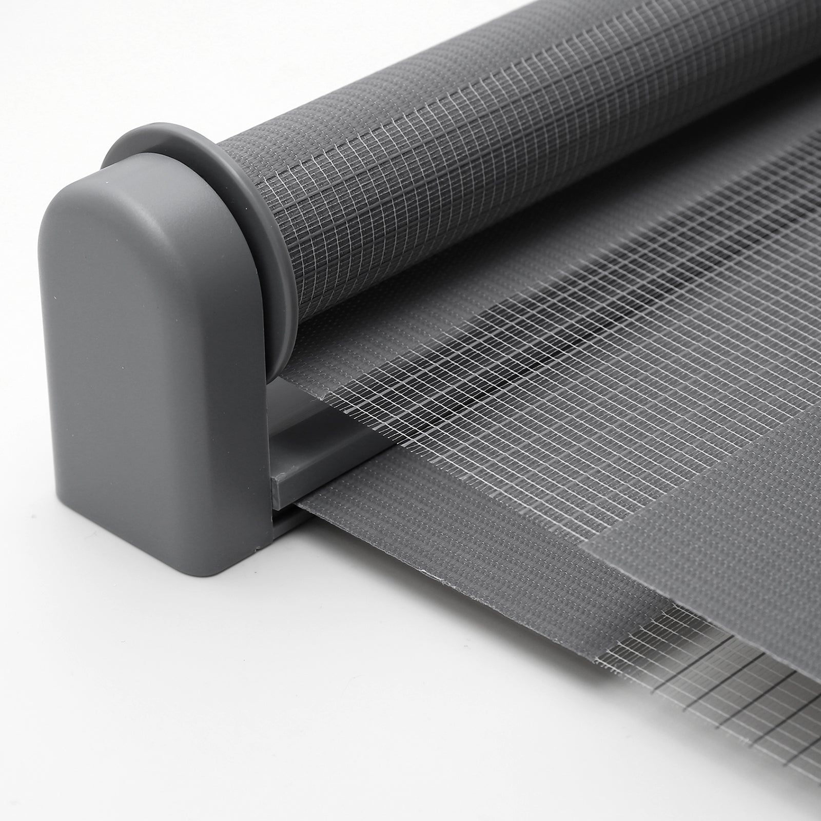Sekey Schnurloses Doppelrollo Klemmfix - Grau - Duo Rollo ohne Bohren für Fenster & Türen Sekey