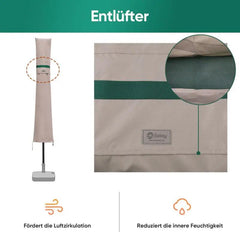 Sekey 190 x 30/50 cm Schutzhülle für 350 cm Sonnenschirm, aus Polyester-Gewebe Sekey