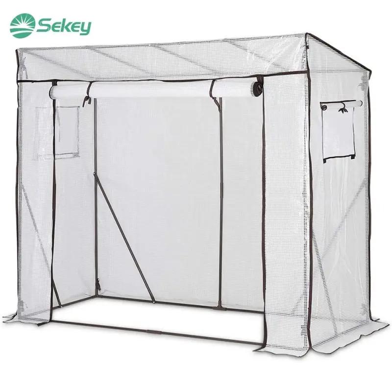 Sekey Foliengewächshaus mit Schrägdach, 200 cm x 77 cm x 146/169 cm Sekey
