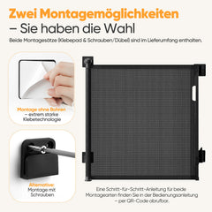 Sekey Ausziehbares Treppenschutzgitter 0–150 cm – TÜV-zertifiziertes Baby- & Haustiergitter, 97 cm hoch, ohne Bohren, für Treppe, Tür & Flur