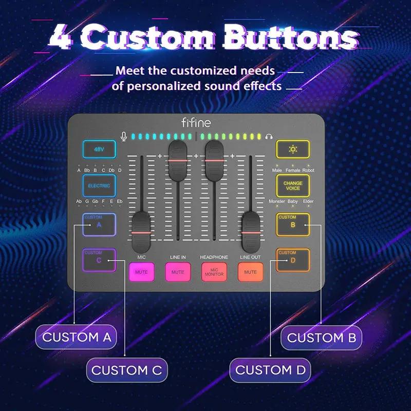 FIFINE XLR Gaming Audio Mixer und XLR Streaming Mikrofon Sekey