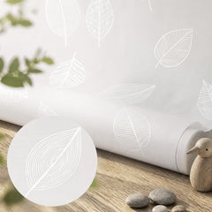 Sekey Rollo Blatt Weiß – Seitenzugrollo mit dekorativem Muster, Klemmfix ohne Bohren, lichtdurchlässig, stufenlos verstellbar