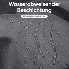 Sekey Duschvorhang, Grau, Wasserabweisender Badvorhang in Leinenoptik, 100 % Polyester, mit Beschwerungsband & 8 Duschvorhangringen, Waschbar bei 30 °C