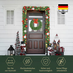 Salcar Künstliche Weihnachtsgirlande 3 m/5 m – Realistische Tannengirlande aus PE & PVC, Grün, Flexibel, Pflegeleicht & Wiederverwendbar, Für Innen & Außen