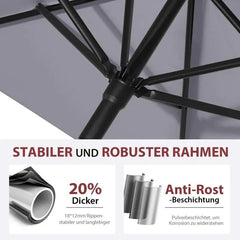 Sekey 200 x 125 cm Balkonschirm Rechteckig, Sonnenschutz UV50+ Sekey