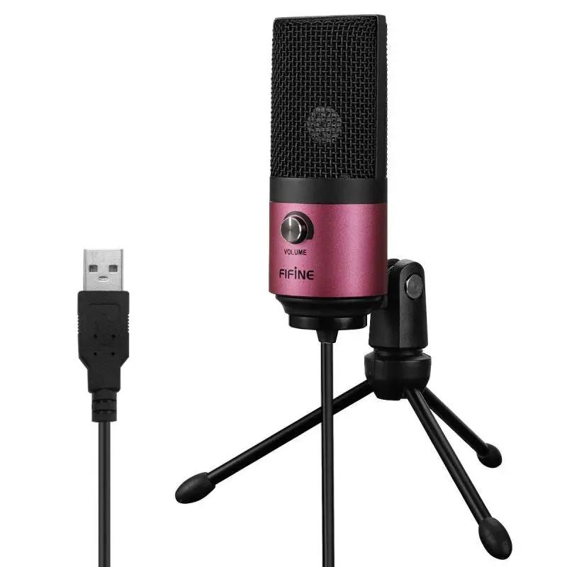 Fifine USB Kondensator Mikrofon mit Ständer, K669B Sekey