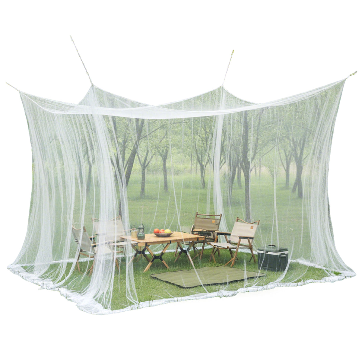 Sekey Moskitonetz Weiß 300x300x250 cm – Doppelbett, Pavillon & Outdoor Schutz vor Mücken