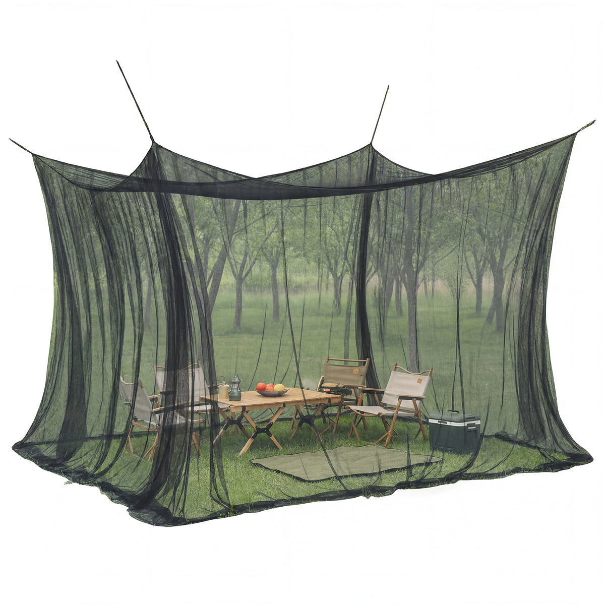 Sekey XXL Moskitonetz Schwarz 300x300x250 cm – Doppelbett, Pavillon & Outdoor Insektenschutz