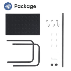 Sekey Mikrowellenregal 59 × 36 × 42,5 cm – Küchenregal aus Metall mit Ablage & 3 Haken, Mikrowellenständer für mehr Stauraum, Schwarz